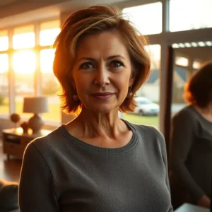 Sunlit portrait of a thoughtful middle-aged woman in a living room illustrating Spouse turned narcissist Illinois: shocking truths you won’t believe