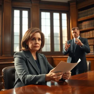 An attorney in a wood-paneled law library reviewing divorce paperwork while a colleague gestures about Unfair divorce settlements NY: shocking truths you must know
